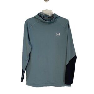 Under Armour Teal ColdGear Scoop Hoodie Sports Men's Fitted